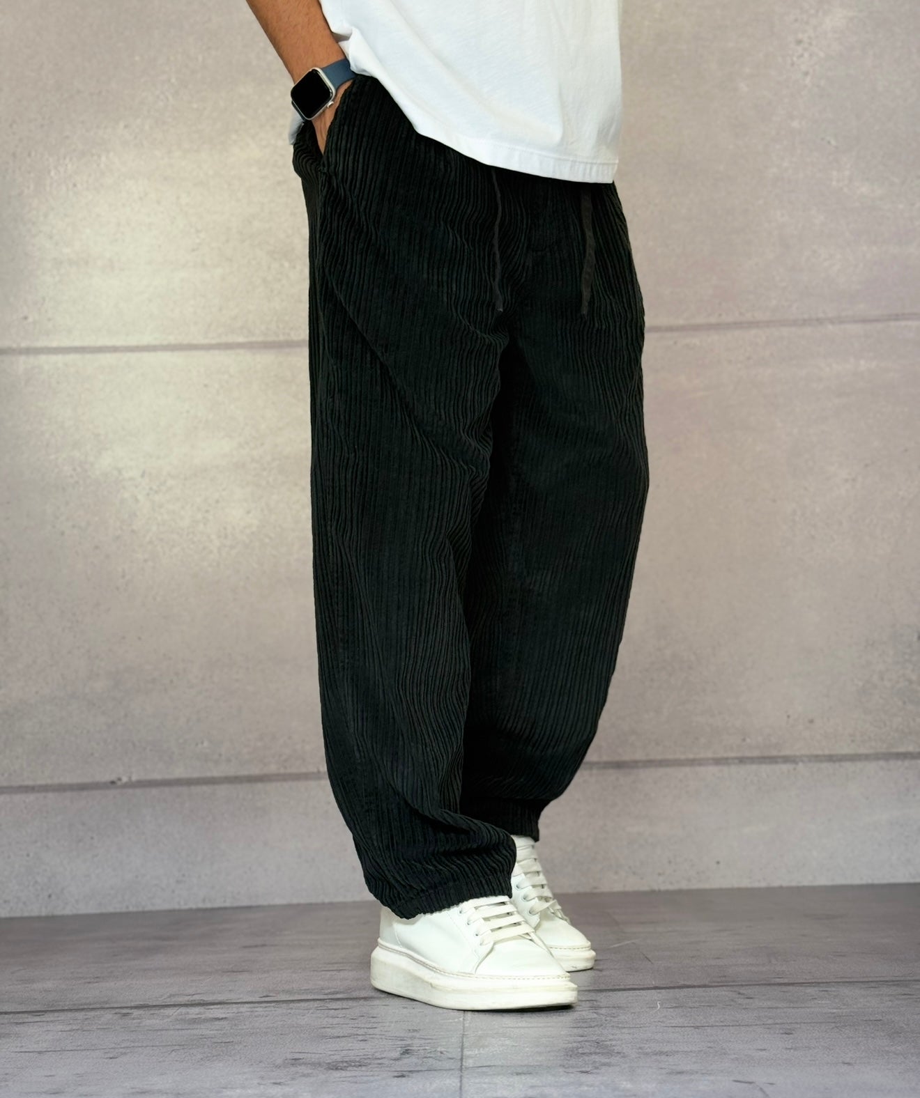 PANTALONE VELLUTO CON COULISSE - BERNA - ART. 252116