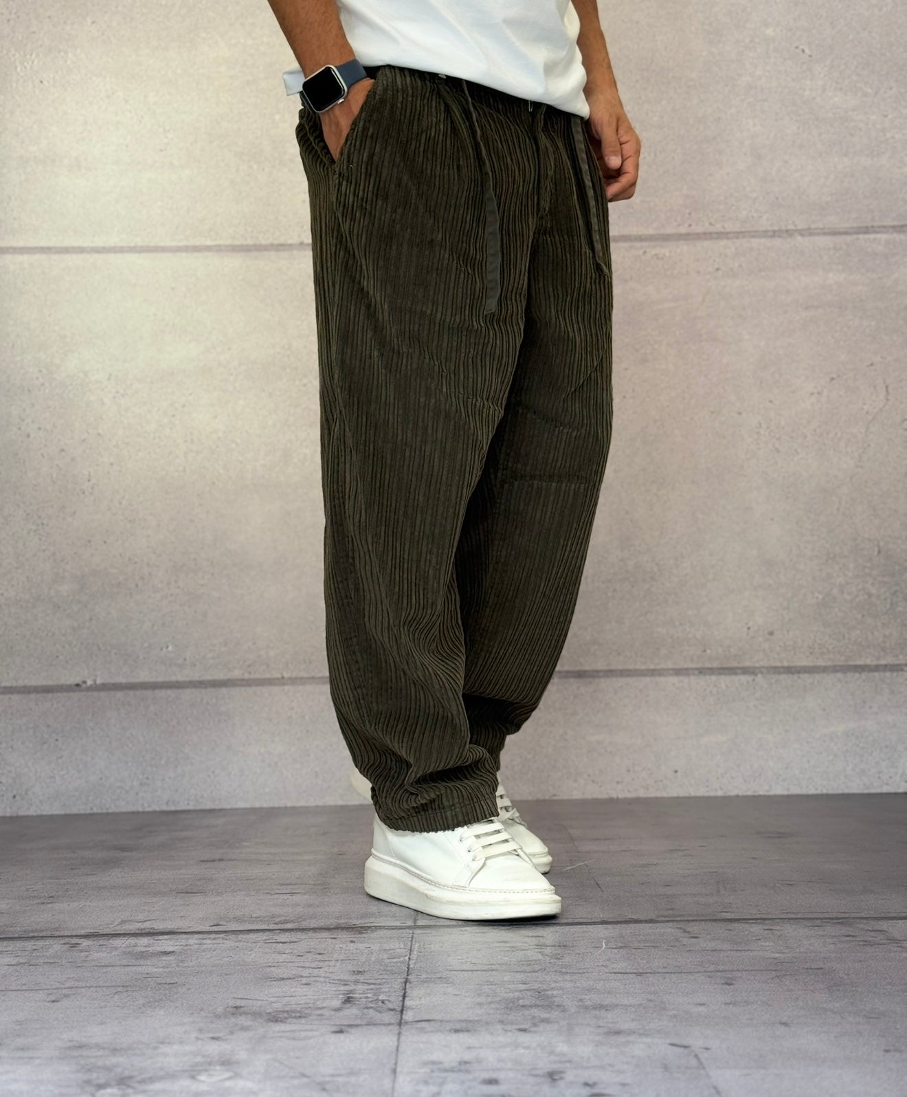 PANTALONE VELLUTO CON COULISSE - BERNA - ART. 252116