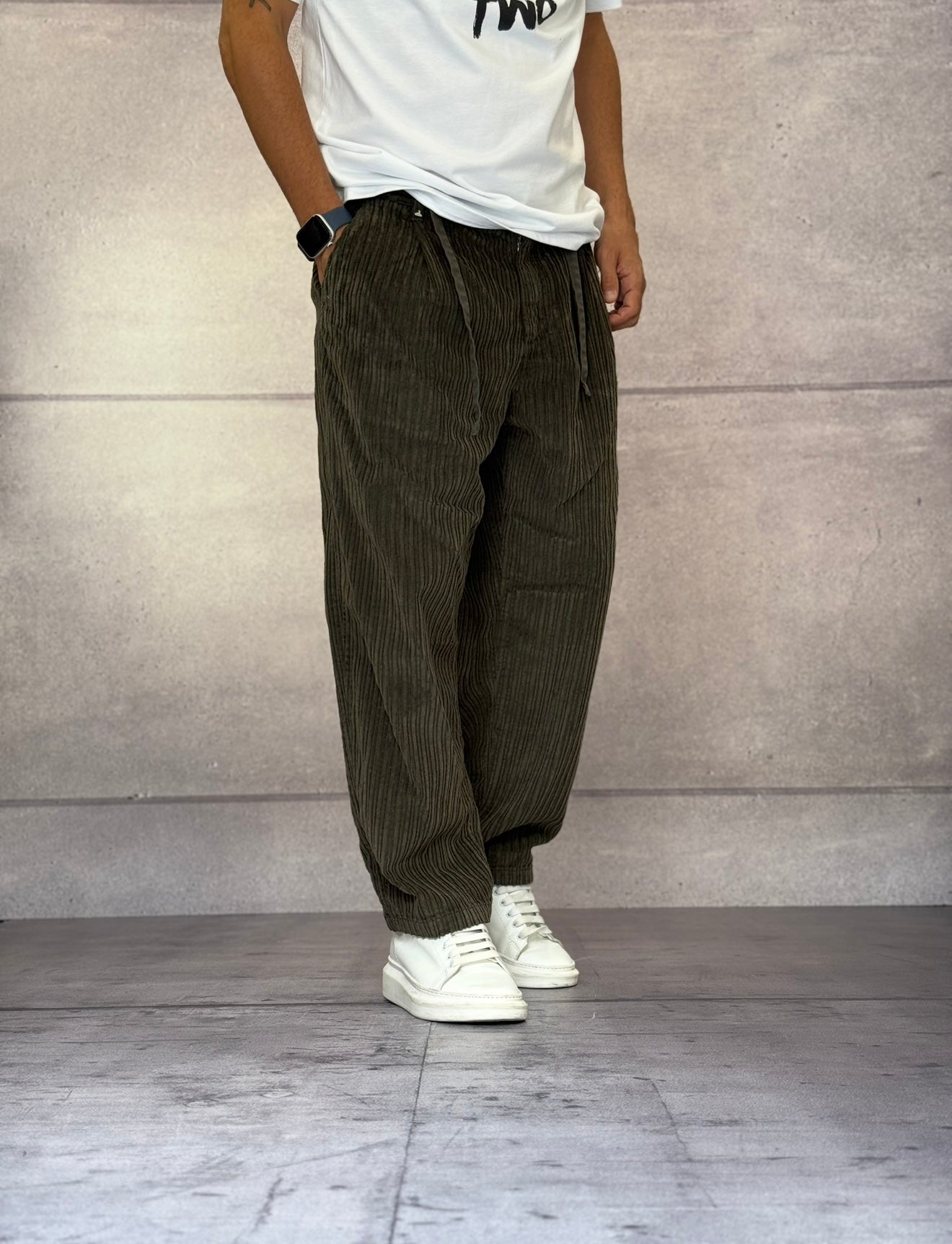 PANTALONE VELLUTO CON COULISSE - BERNA - ART. 252116