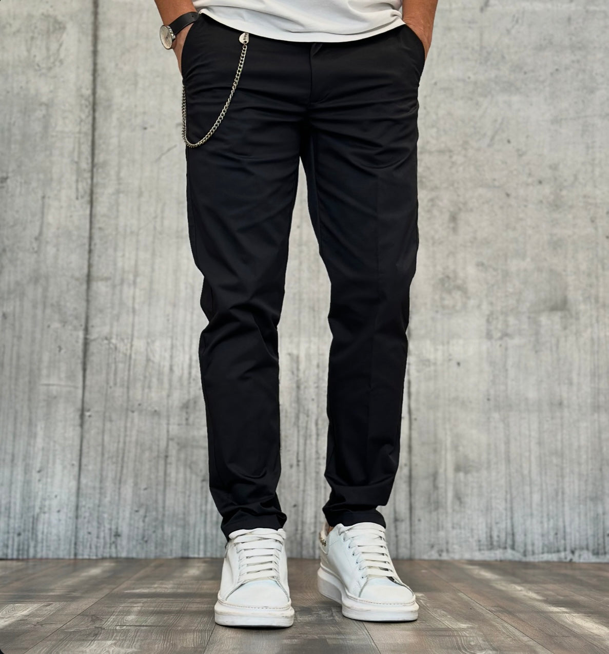 PANTALONE CHINOS GABARDINA - BERNA - *ART. 2434131 - COL. NERO