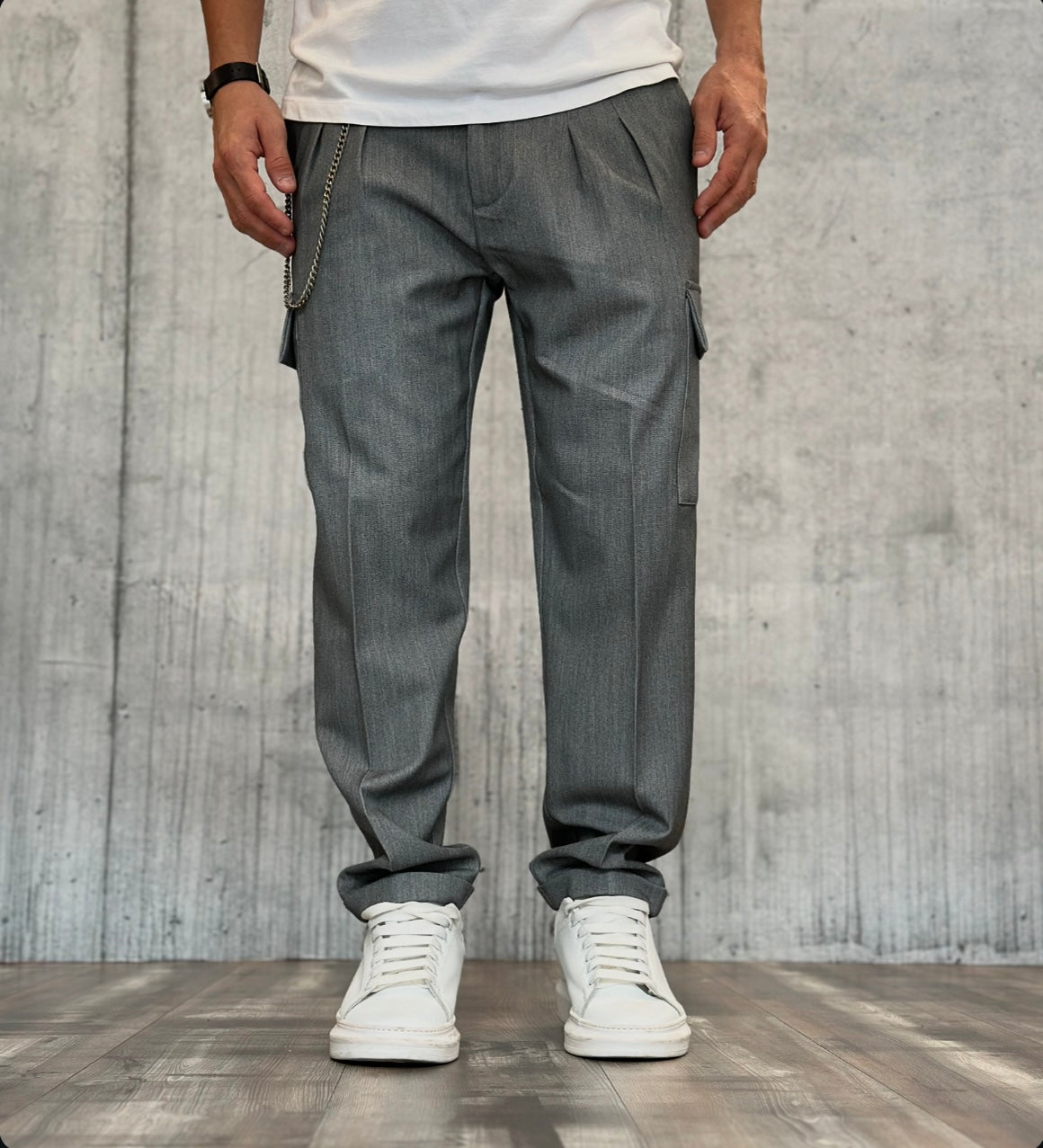 PANTALONE EASTWOOD CARGO TASCONE - WHY NOT BRAND - ART. PA44- COL. GRIGIO