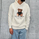 FELPA CON CAPPUCCIO SWEAT BEAR - WHY NOT BRAND - ART. FS28 - COL. PANNA