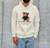 FELPA CON CAPPUCCIO SWEAT BEAR - WHY NOT BRAND - ART. FS28 - COL. PANNA