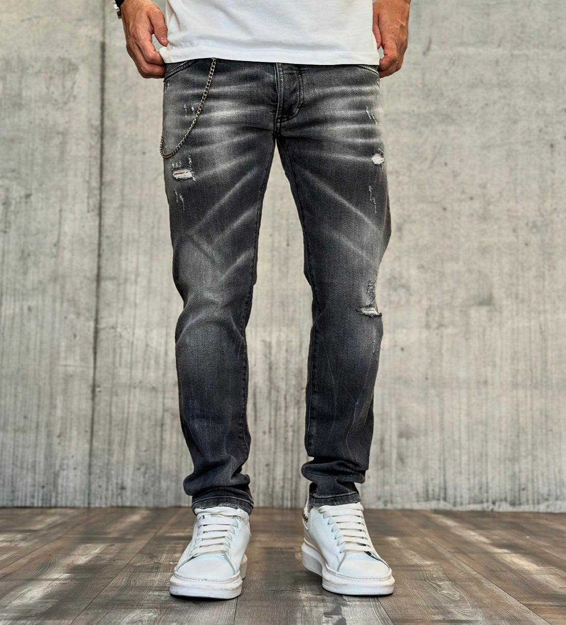 JEANS ROTTURE SLIM FIT - DS2 - ART. FW24210 - COL. NERO DENIM