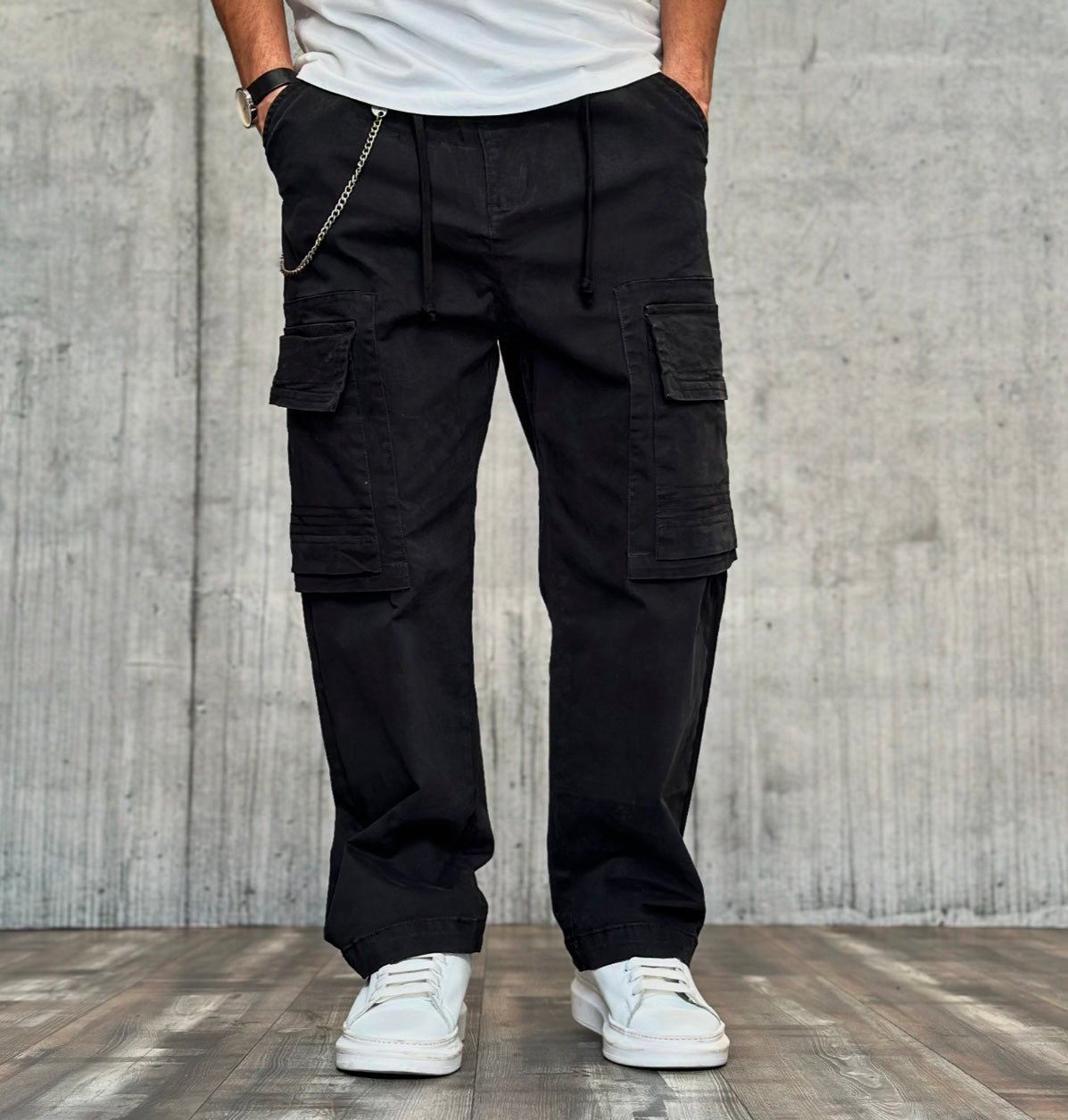 PANTALACCIO CARGO TASCONE - BERNA - ART. 2460331 - COL. NERO