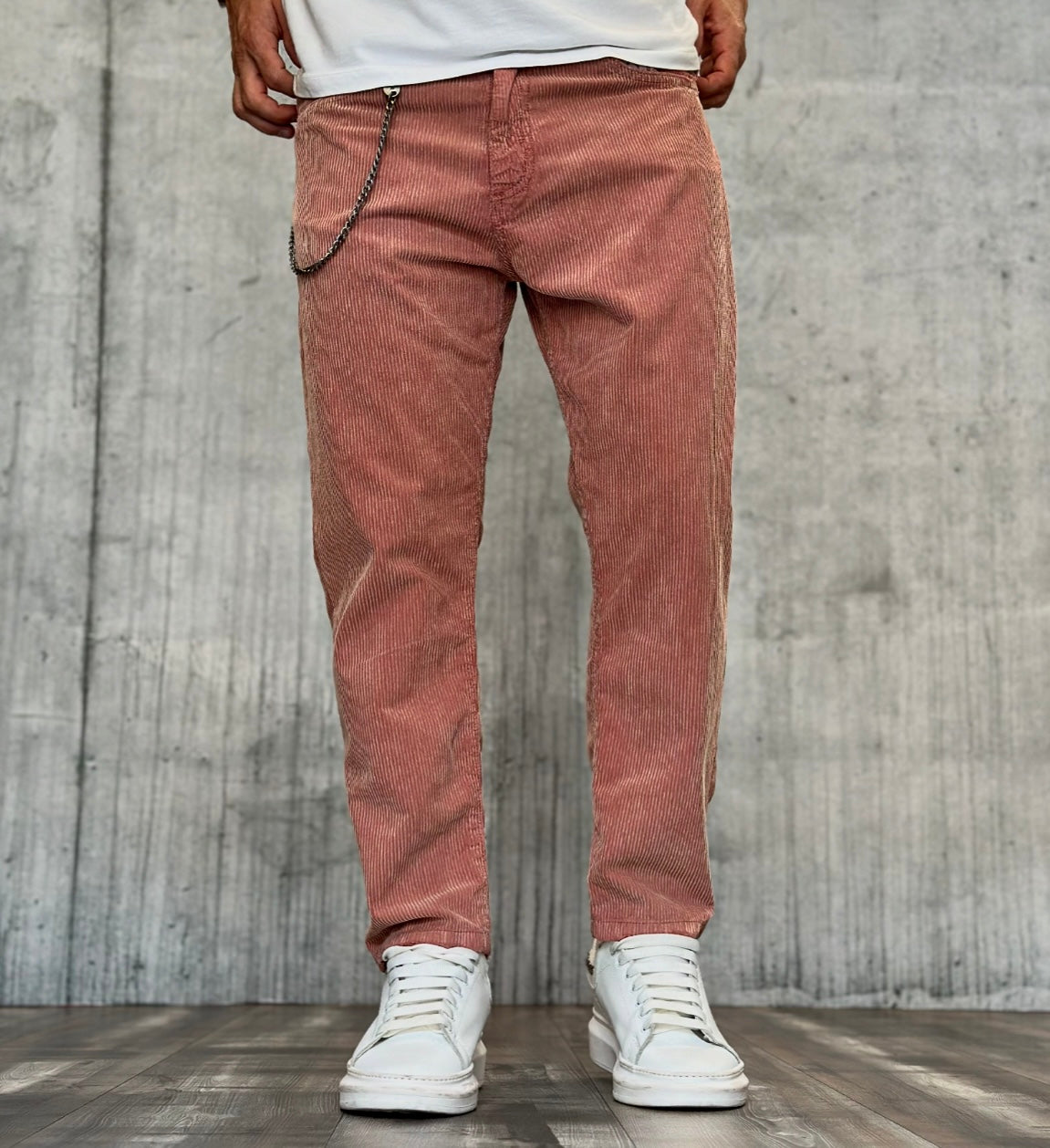 PANTALONE CARROT VELLUTO - BERNA - ART. 246058186 - COL. CIOCCOLATO (ROSA)