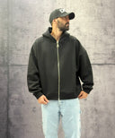 FELPA CON CAPPUCCIO + ZIP BOXY FIT - NEW JOB BRAND - ART. GB28