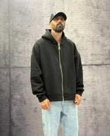 FELPA CON CAPPUCCIO + ZIP BOXY FIT - NEW JOB BRAND - ART. GB28
