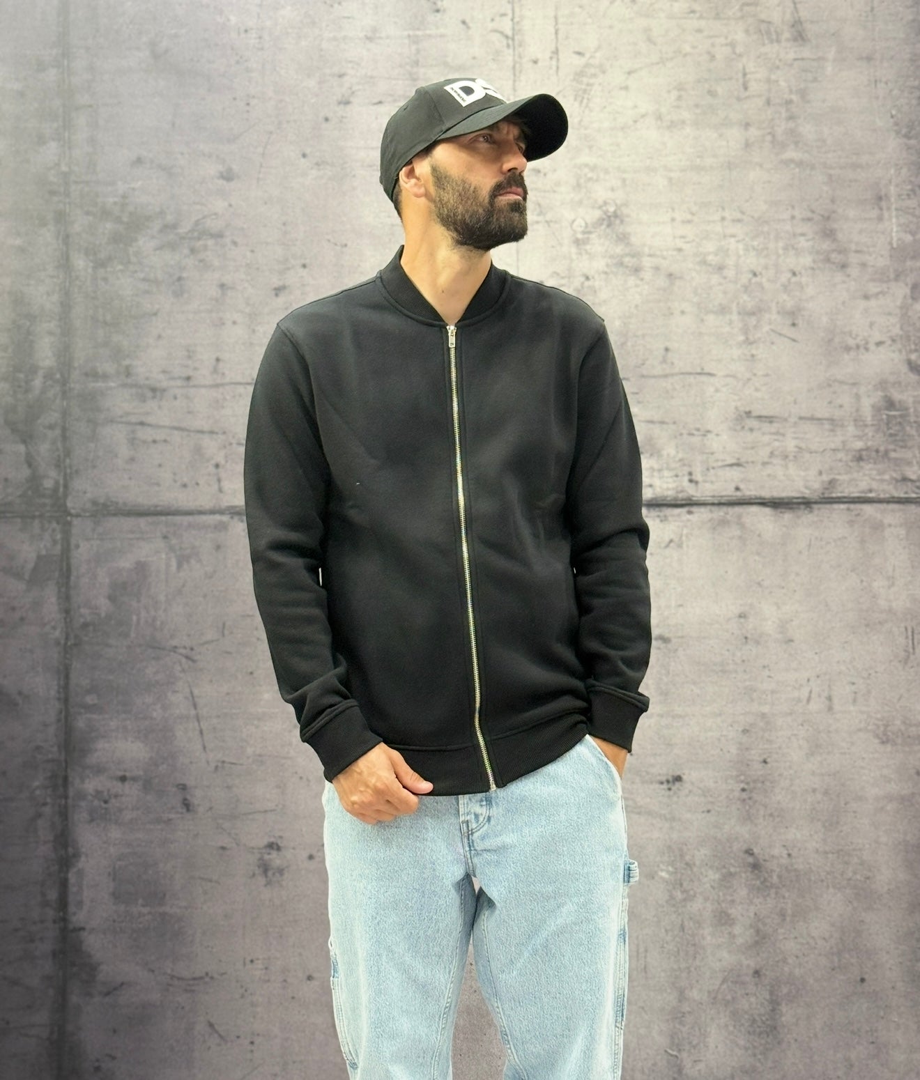 FELPA BOMBER CON ZIP - ONLY&SONS - ART. 22034247 - COL BLACK