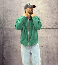 FELPA CON CAPPUCCIO + ZIP BOXY FIT - NEW JOB BRAND - ART. GB28
