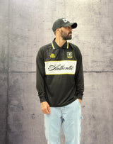 POLO MANICA LUNGA AUTHENTIC ODRAN - KAPPA - ART. 321Y3PW - COL . Black-yellow spectra - white (R11)