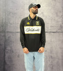 POLO MANICA LUNGA AUTHENTIC ODRAN - KAPPA - ART. 321Y3PW - COL . Black-yellow spectra - white (R11)