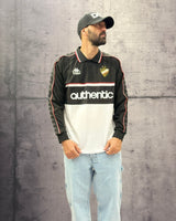 POLO MANICA LUNGA BANDA ONIKA - KAPPA - ART. 371Z4CW - COL . Black-white - red racing (R30)