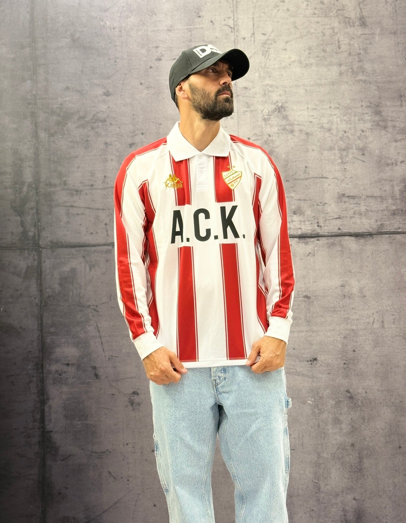 POLO MANICA LUNGA AUTHENTIC ODEN - KAPPA - ART. 311P37W - COL . White - Red racing - Black (R10)