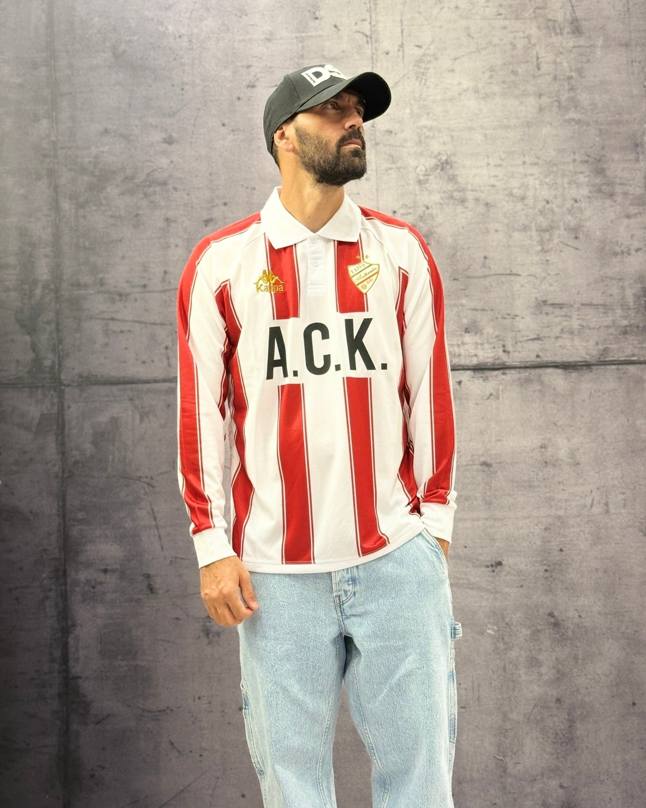 POLO MANICA LUNGA AUTHENTIC ODEN - KAPPA - ART. 311P37W - COL . White - Red racing - Black (R10)