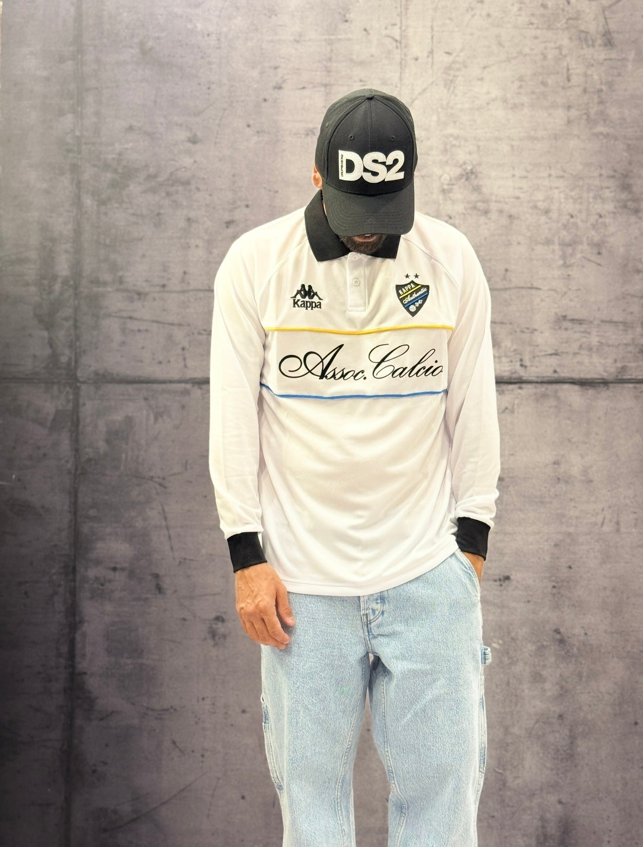 POLO MANICA LUNGA AUTHENTIC OLAFURE - KAPPA - ART. 321Y3QW - COL . White - Black (R12)