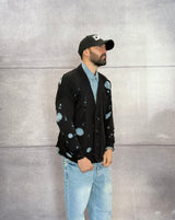 CARDIGAN BUCHI SMAGLIATURE - BERNA - ART. 2510291 - COL. NERO