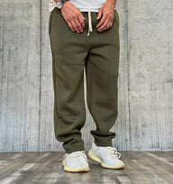 PANTALONE DI TUTA BASICO - HAMEN - ART. WINTER - COL. VERDE MILITARE