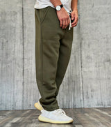 PANTALONE DI TUTA BASICO - HAMEN - ART. WINTER - COL. VERDE MILITARE