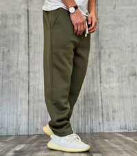 PANTALONE DI TUTA BASICO - HAMEN - ART. WINTER - COL. VERDE MILITARE