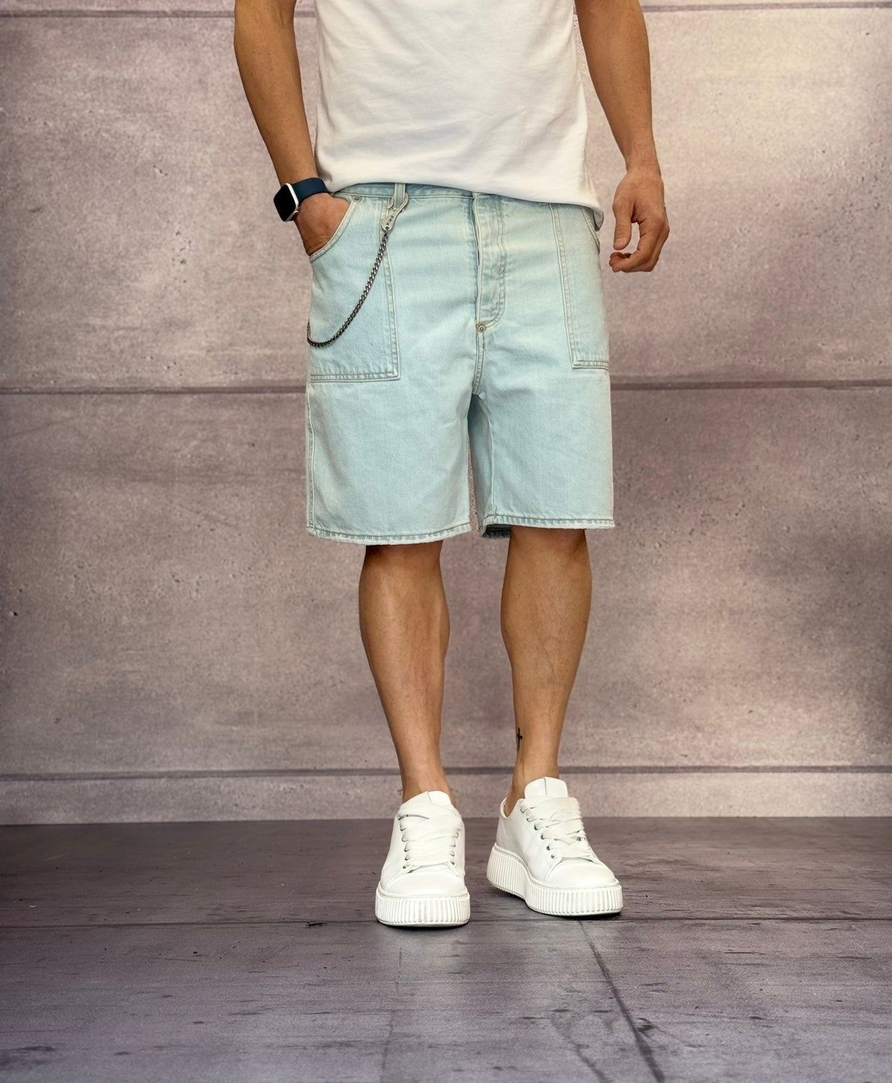BERMUDA DI JEANS - HAMEN - ART. LADY SHORTS - COL. DENIM CHIARO