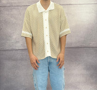 CAMICIA MAGLIA OVERSIZE M/M - NEW JOB BRAND - ART. 8199 - COL. SABBIA