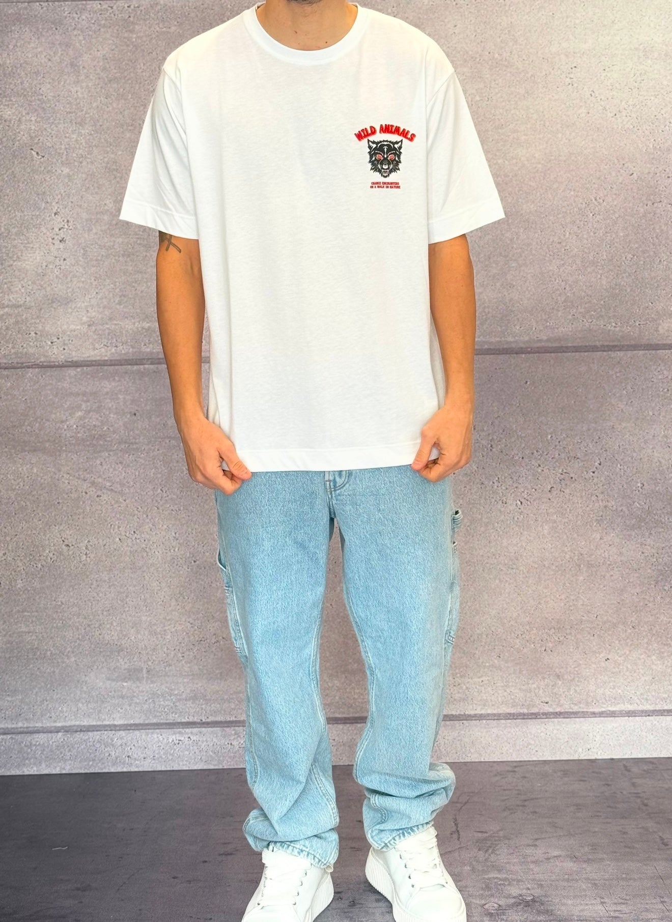 T-SHIRT JERSEY STAMPA WILD ANIMAL - BERNA - ART. 2513202 - COL. BIANCO