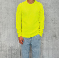 MAGLIA GIROCOLLO BOUCLE' - BERNA - ART. 233050167 - COL. GIALLO FLUO