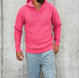 MAGLIONE CAPPUCCIO BOUCLE' ROVESCIO - BERNA - ART. 24604710 - COL. FUCSIA