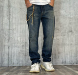 JEANS REGULAR SPORCATO - BERNA - *ART. 21520830 - COL. DENIM SCURO