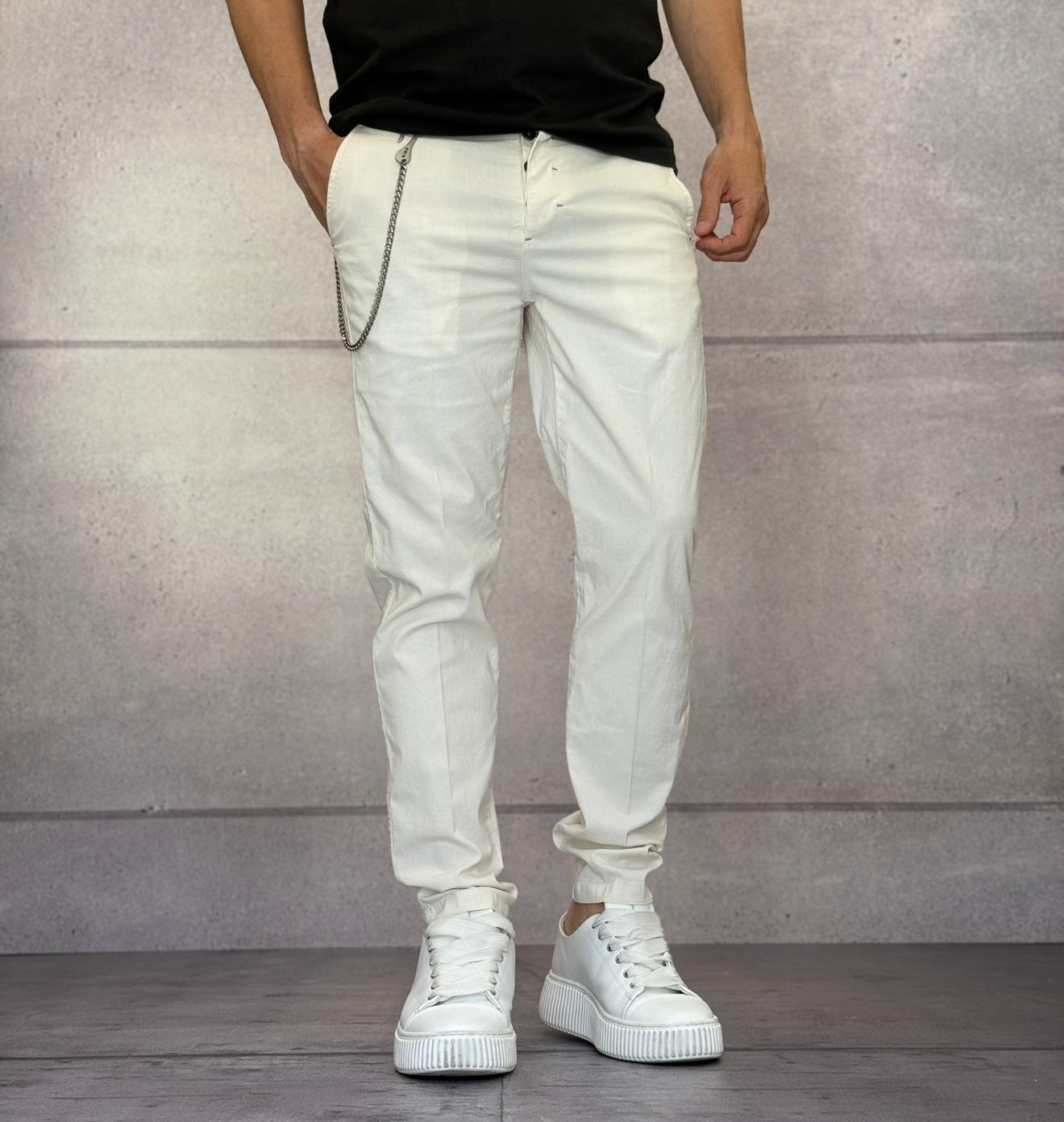 PANTALONE CHINOS LINO - BERNA - ART. 251106