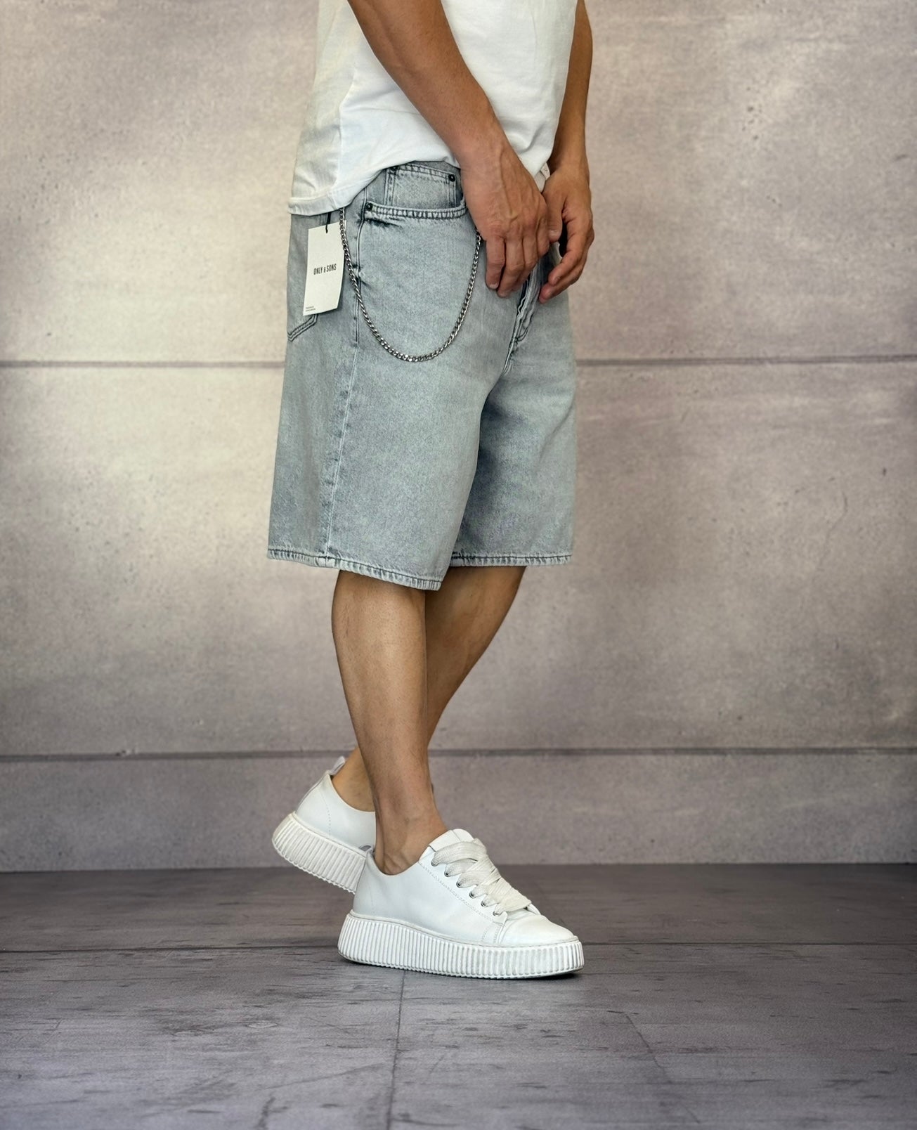 BERMUDA DI JEANS - ONLY&SONS - ART. 22033157 - COL. LIGHT GREY DENIM