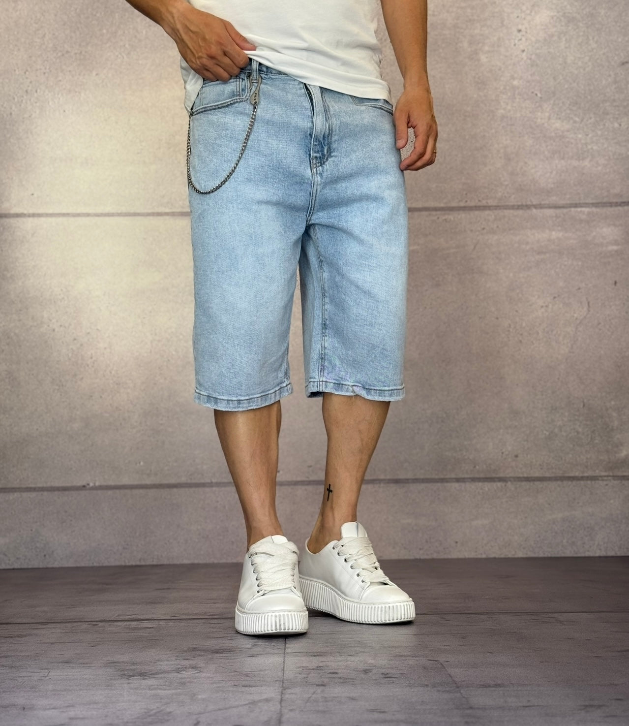 BERMUDA DI JEANS - HAMEN - ART. LPY552 - COL. DENIM CHIARO