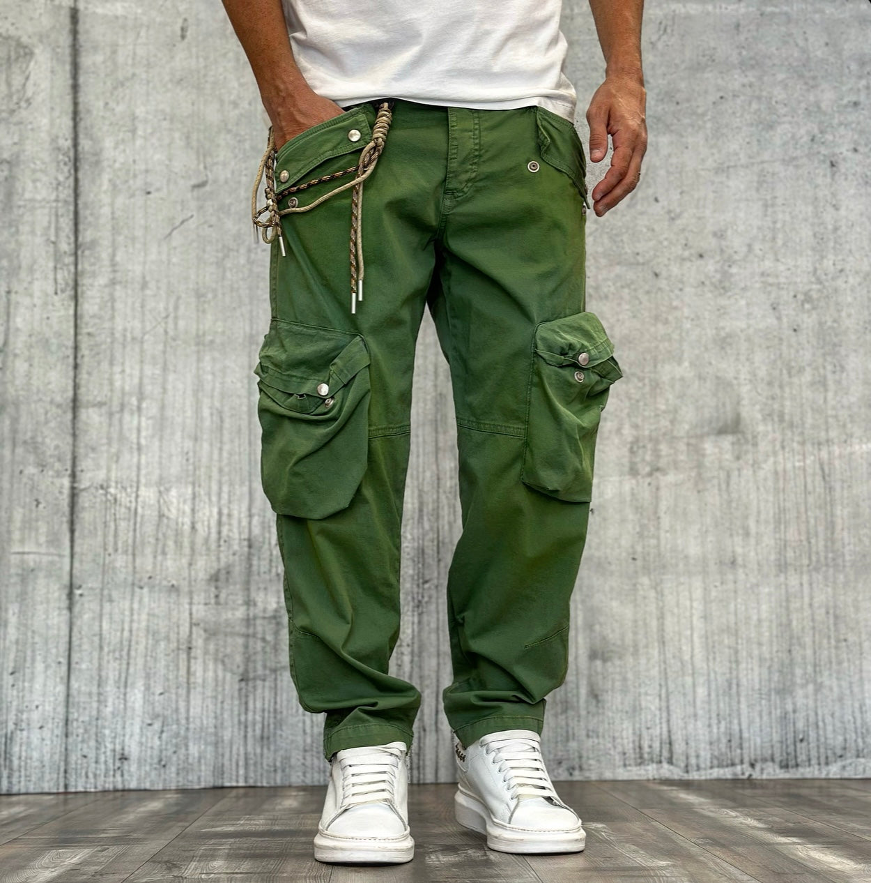 PANTALONE TASCONE - BERNA - *ART. 220219470 - COL. VERDE CANGIANTE