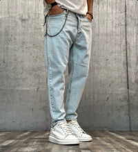 JEANS VARIANTE CARROT - HAMEN - ART. LADY CARROT  - COL . DENIM CHIARO