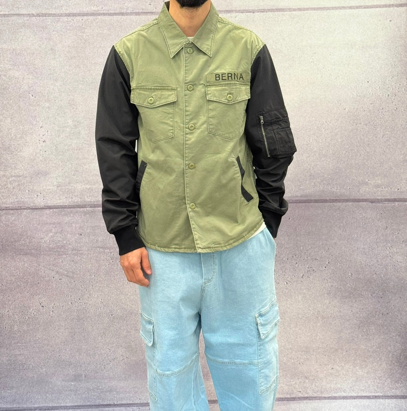 CAMICIA BOMBER - BERNA - ART. 25124430 - COL. VERDE