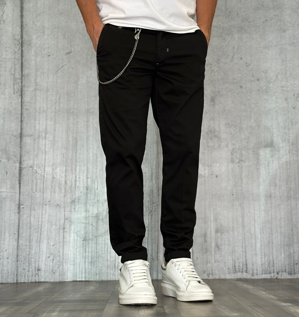 PANTALONE CHINOS ARMATURATO - BERNA - *ART. 2432181 - COL. NERO