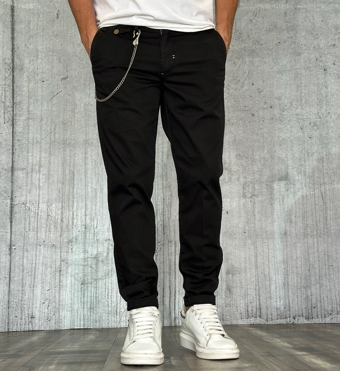 PANTALONE CHINOS ARMATURATO - BERNA - *ART. 2432181 - COL. NERO