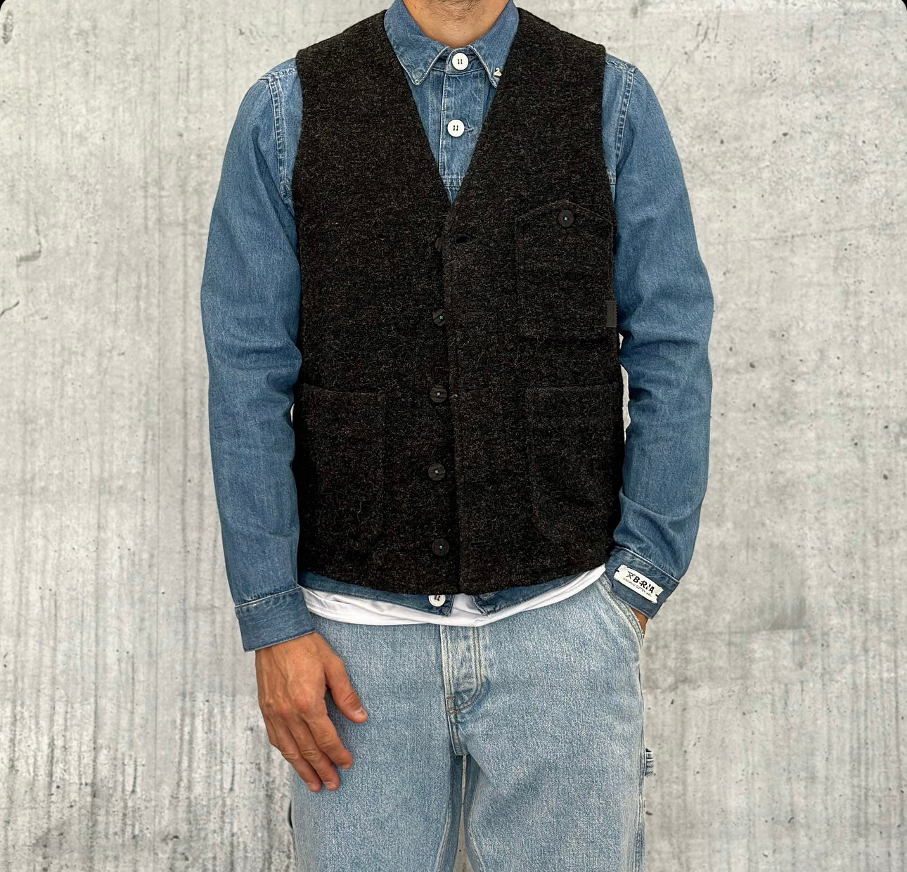 GILET WOOL - BL.11 - *ART. LOONEY23 - COL.  ANTRACITE