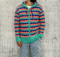 FELPA MAGLIA KNITWEAR FULL ZIP + CAPPUCCIO - LE PAS SAGE - ART. FW25K20 - COL. MULTICOLOR