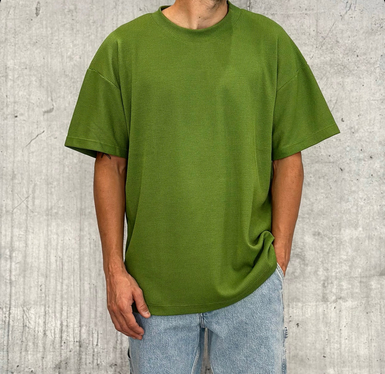 T-SHIRT OVERSIZE - NEW JOB BRAND - ART. WAFER - COL. VERDE