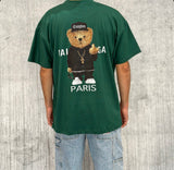 T-SHIRT OVERSIZE STAMPA ORSETTO - HAMEN - ART. BEAR OVER FIT - COL. VERDE BOSCO