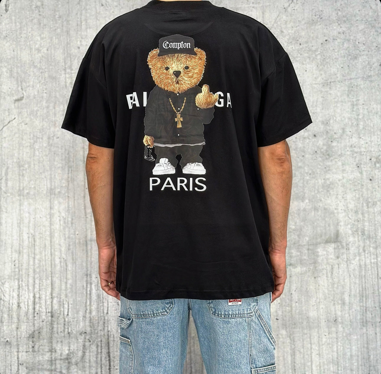 T-SHIRT OVERSIZE STAMPA ORSETTO - HAMEN - ART. BEAR OVER FIT