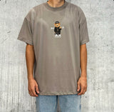 T-SHIRT OVERSIZE STAMPA ORSETTO - HAMEN - ART. BEAR OVER FIT - COL. GRIGIO