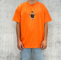 T-SHIRT OVERSIZE STAMPA ORSETTO - HAMEN - ART. BEAR OVER FIT - COL. ARANCIO