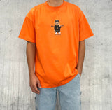 T-SHIRT OVERSIZE STAMPA ORSETTO - HAMEN - ART. BEAR OVER FIT - COL. ARANCIO