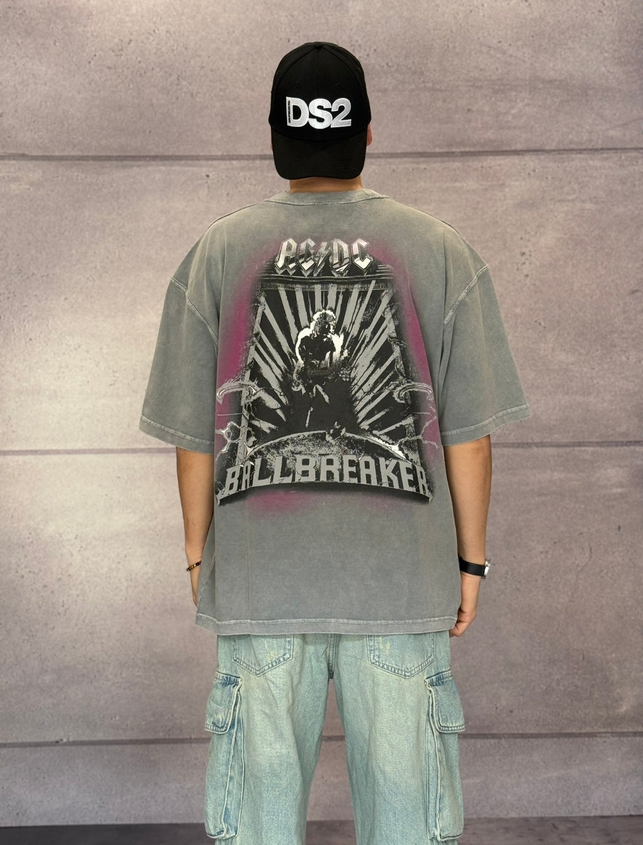 T-SHIRT OVER CON STAMPA AC/DC - 2Y PREMIUM - ART. AJ-6465