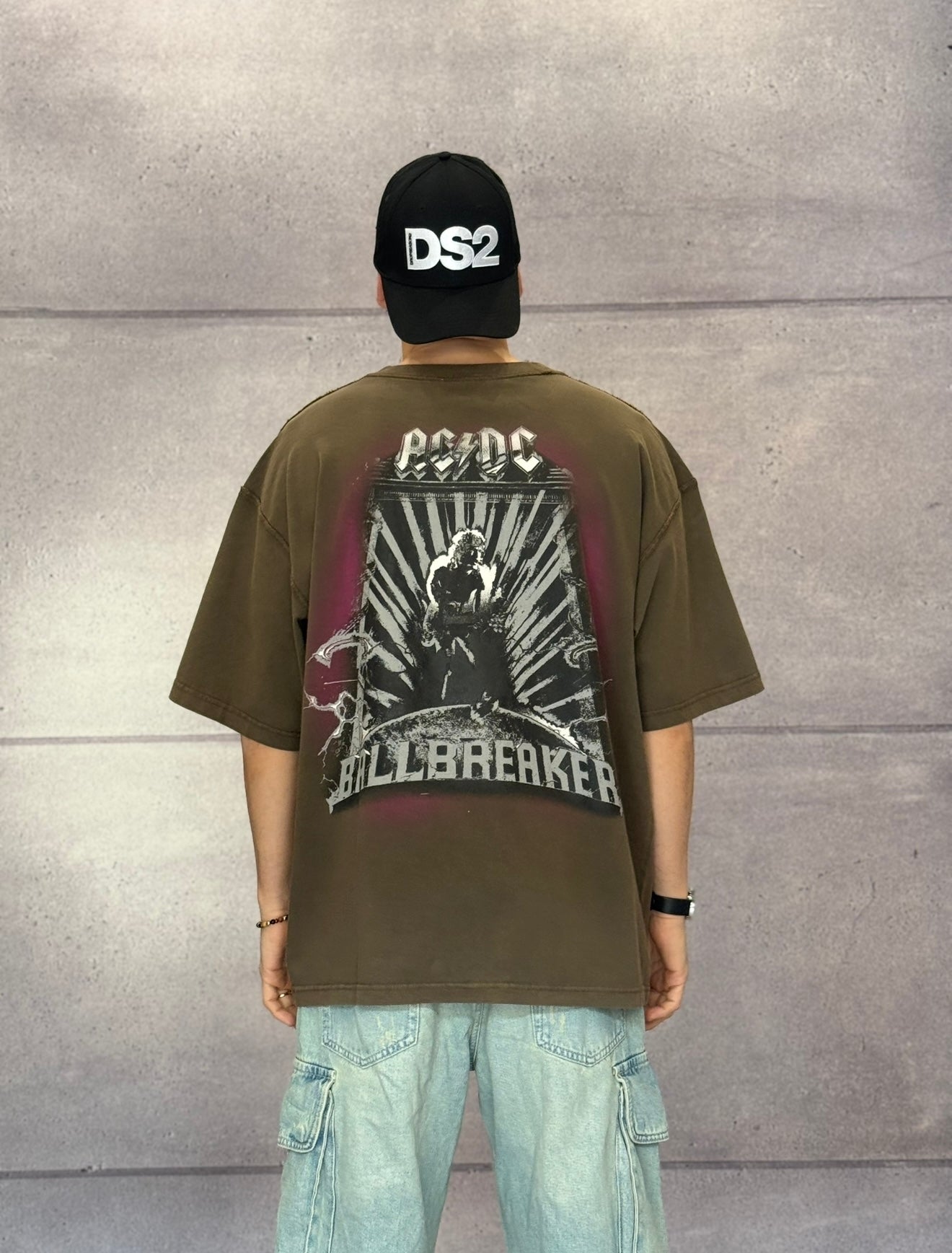 T-SHIRT OVER CON STAMPA AC/DC - 2Y PREMIUM - ART. AJ-6465
