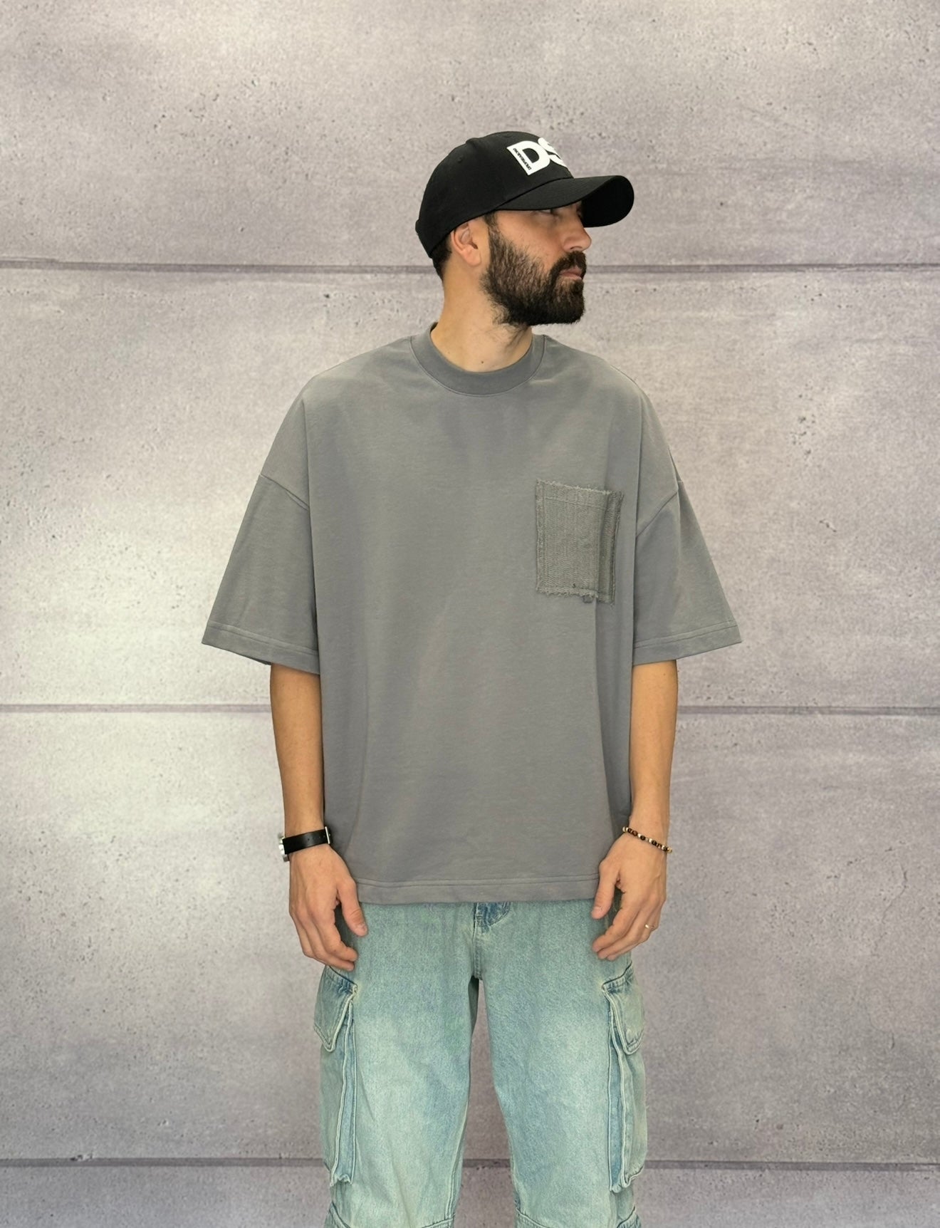 T-SHIRT OVERSIZE CON TASCHINO - 2Y PREMIUM - ART. AJ-6368-1