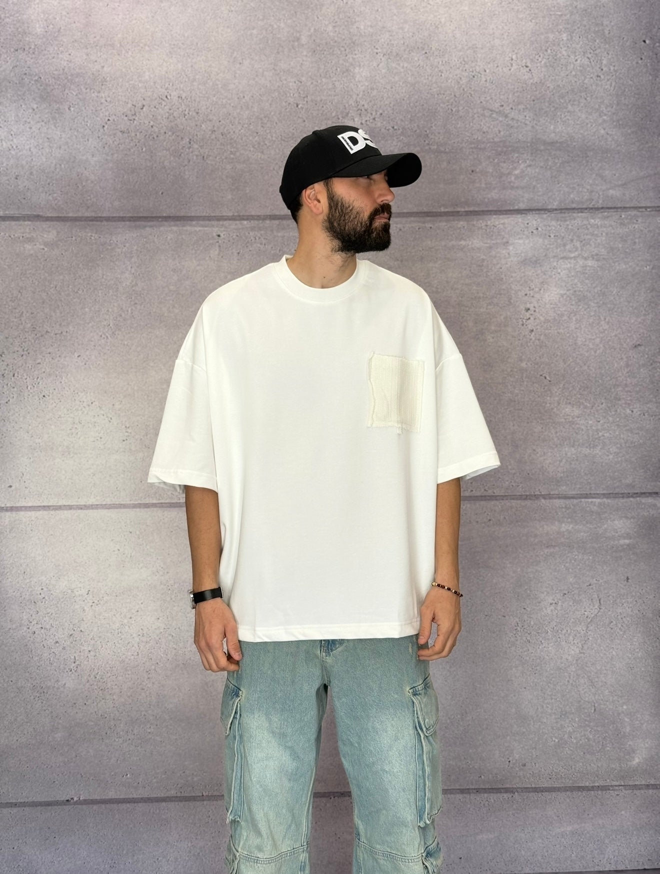 T-SHIRT OVERSIZE CON TASCHINO - 2Y PREMIUM - ART. AJ-6368-1